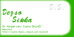 dezso sipka business card